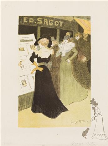 GEORGES BOTTINI (1874-1907). [ADDRESSE SAGOT OU LA VITRINE DE SAGOT]. 1898. 15x11¼ inches, 38x28½ cm.                                            